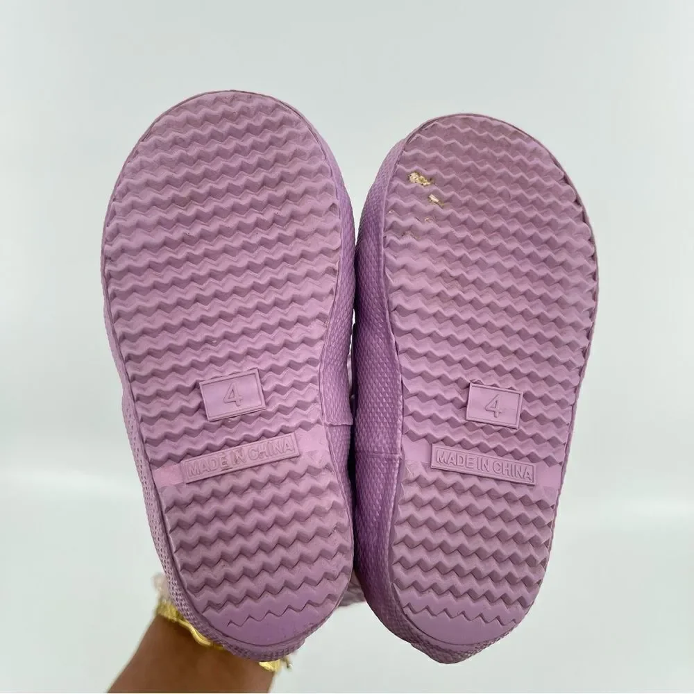 Hunter Little Girl’s Sea Dragon Iridescent Purple Waterproof Boots Size 6